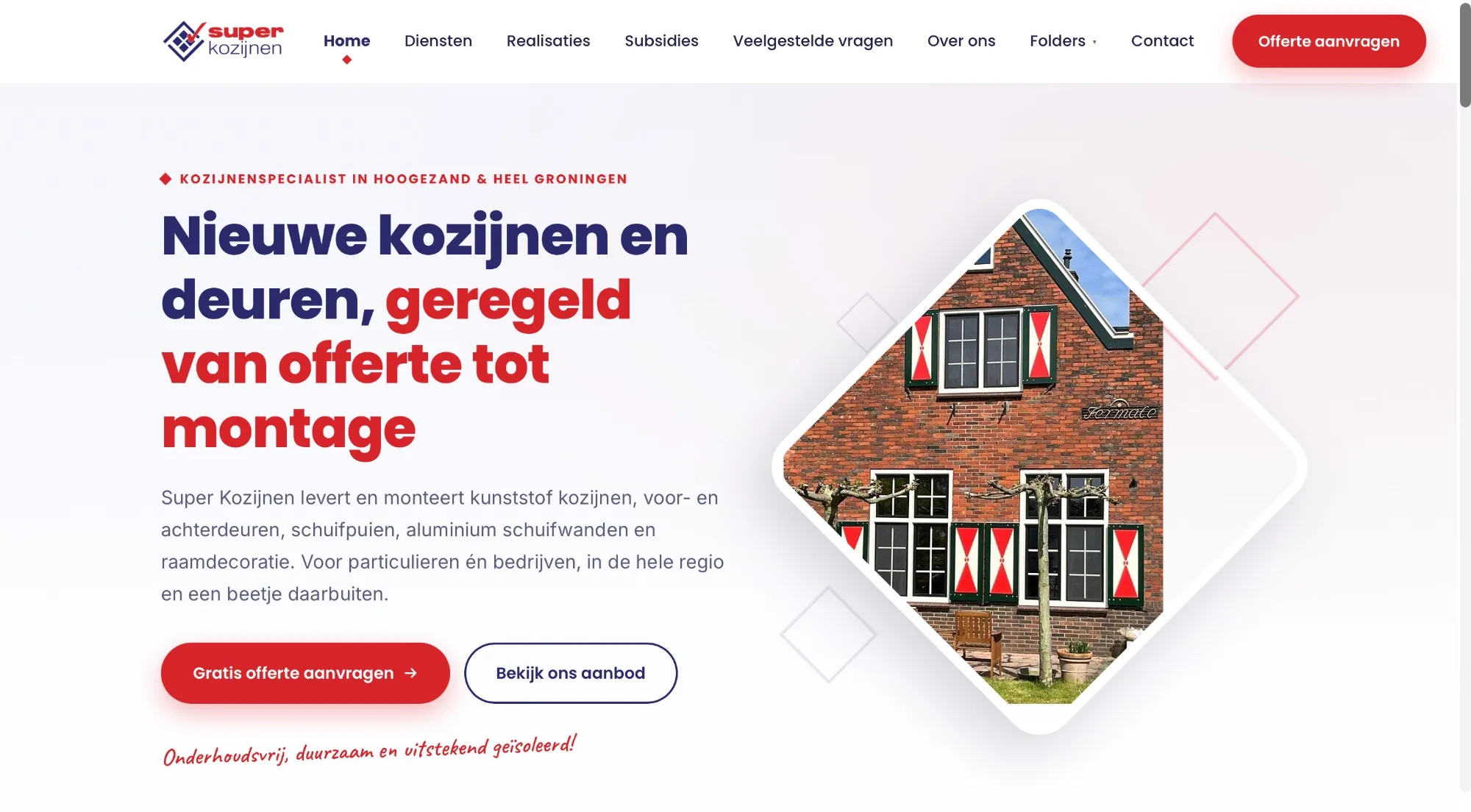 Voorpagina www.superkozijnen.eu